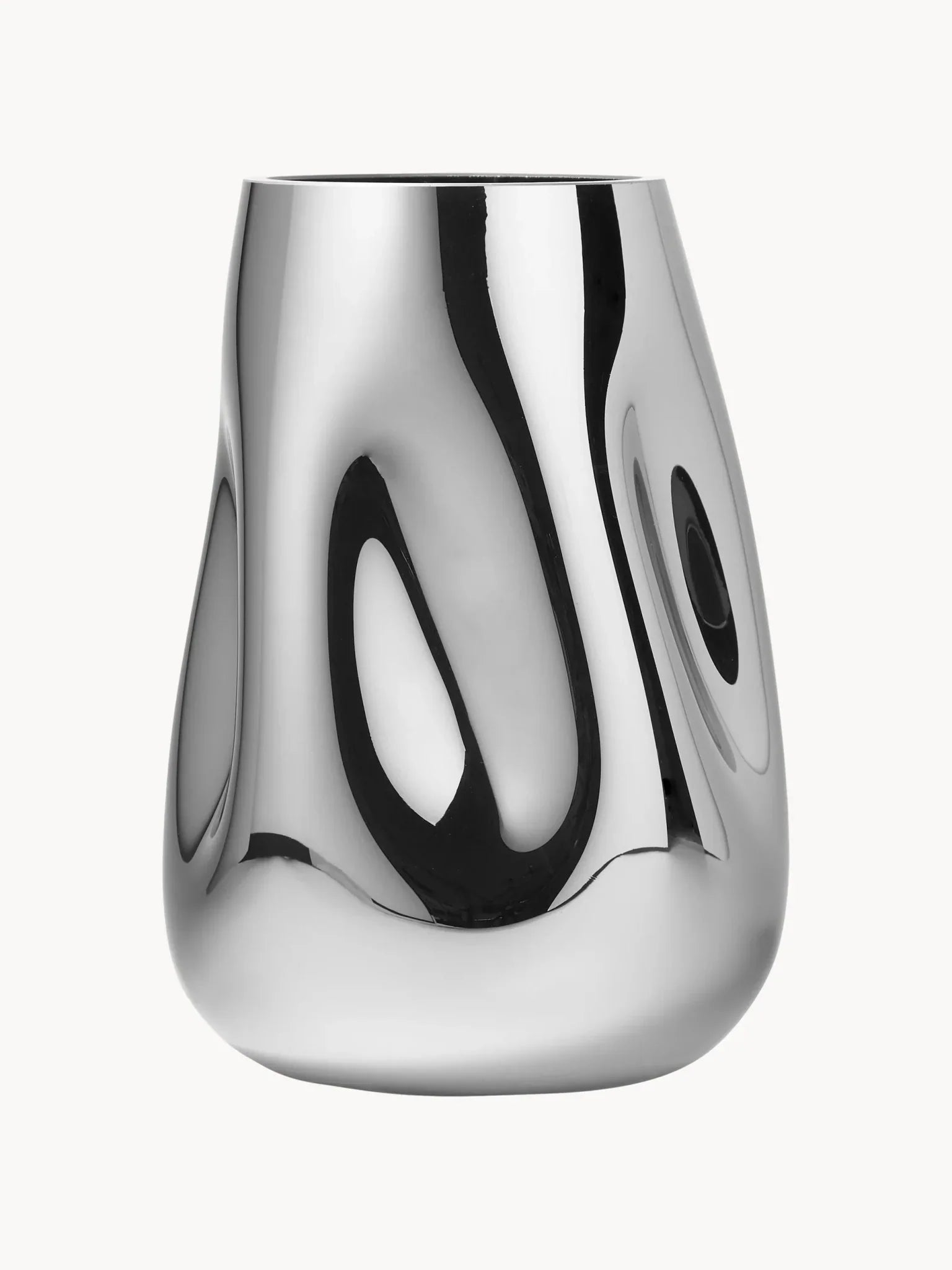 Jarrón de vidrio soplado a boca Mirror, alto: 26 cm DescuentosMax™