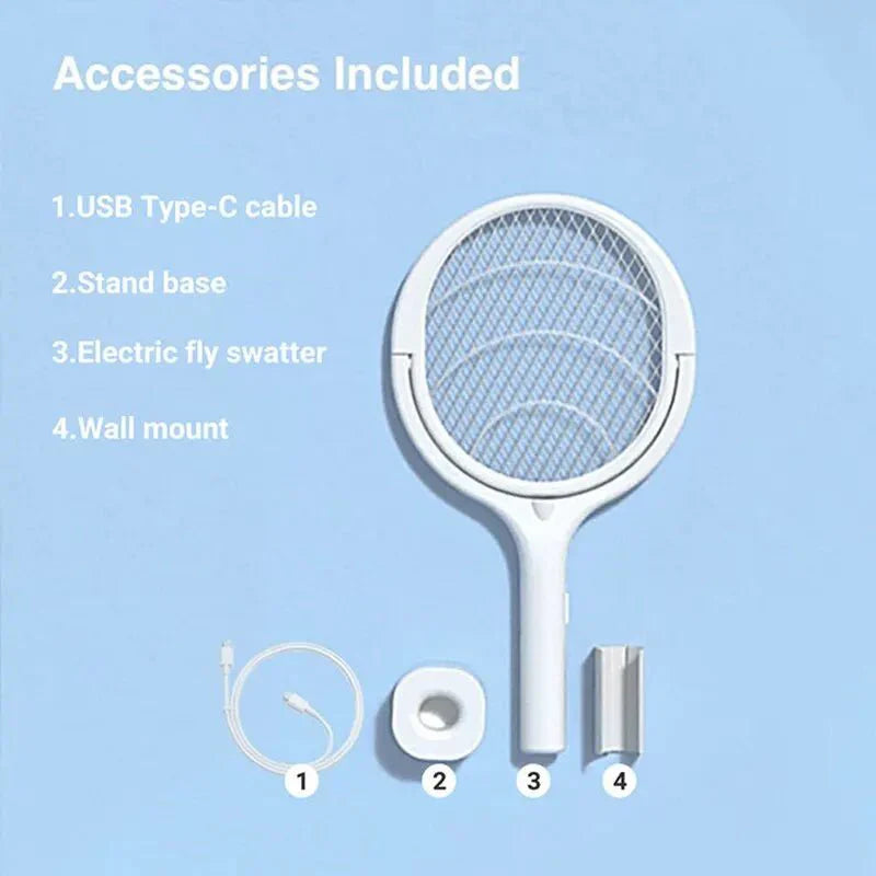 Lámpara mata mosquitos 5 en 1 | Luz LED y carga USB