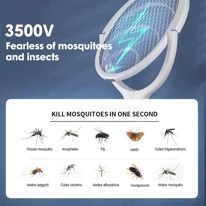 Lámpara mata mosquitos 5 en 1 | Luz LED y carga USB